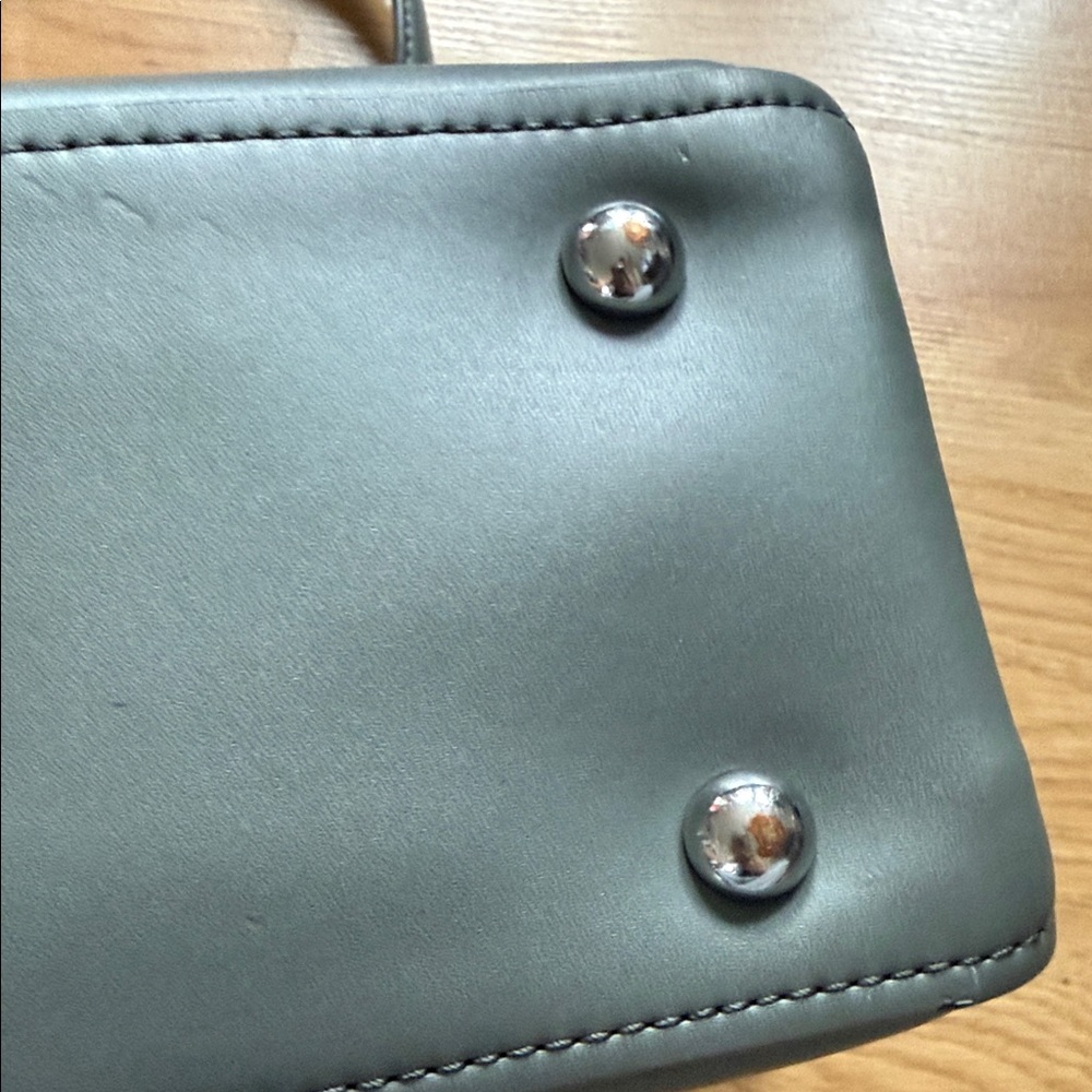 Zac Posen Satchel Gray Leather Shoulder Bag - Picture 3 of 10